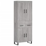 vidaXL Dulap înalt, gri sonoma, 69,5x34x180 cm, lemn compozit