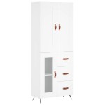 vidaXL Dulap înalt, alb, 69,5x34x180 cm, lemn compozit vidaXL Dulap înalt, alb, 69,5x34x180 cm, lemn compozit