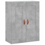 vidaXL Dulap înalt, gri beton, 69,5x34x180, lemn compozit