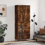 vidaXL Dulap înalt, stejar fumuriu, 69,5x34x180, lemn compozit vidaXL Dulap înalt, stejar fumuriu, 69,5x34x180, lemn compozit