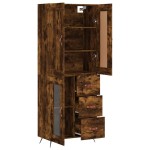 vidaXL Dulap înalt, stejar fumuriu, 69,5x34x180, lemn compozit vidaXL Dulap înalt, stejar fumuriu, 69,5x34x180, lemn compozit