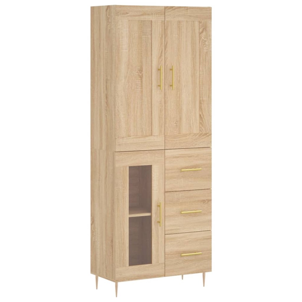 vidaXL Dulap înalt, stejar sonoma, 69,5x34x180 cm, lemn compozit