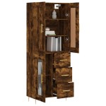 vidaXL Dulap înalt, stejar fumuriu, 69,5x34x180, lemn compozit vidaXL Dulap înalt, stejar fumuriu, 69,5x34x180, lemn compozit