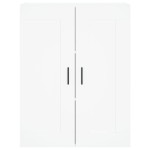 vidaXL Dulap înalt, alb, 69,5x34x180 cm, lemn compozit