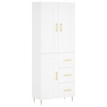 vidaXL Dulap înalt, alb, 69,5x34x180 cm, lemn compozit vidaXL Dulap înalt, alb, 69,5x34x180 cm, lemn compozit