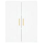 vidaXL Dulap înalt, alb, 69,5x34x180 cm, lemn compozit vidaXL Dulap înalt, alb, 69,5x34x180 cm, lemn compozit