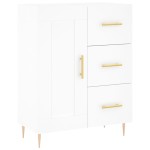 vidaXL Dulap înalt, alb, 69,5x34x180 cm, lemn compozit vidaXL Dulap înalt, alb, 69,5x34x180 cm, lemn compozit