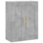 vidaXL Dulap înalt, gri beton, 69,5x34x180, lemn compozit