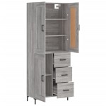 vidaXL Dulap înalt, gri sonoma, 69,5x34x180 cm, lemn compozit