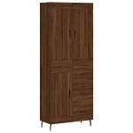 vidaXL Dulap înalt, stejar maro, 69,5x34x180 cm, lemn compozit vidaXL Dulap înalt, stejar maro, 69,5x34x180 cm, lemn compozit