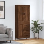 vidaXL Dulap înalt, stejar maro, 69,5x34x180 cm, lemn compozit vidaXL Dulap înalt, stejar maro, 69,5x34x180 cm, lemn compozit
