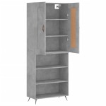 vidaXL Dulap înalt, gri beton, 69,5x34x180, lemn compozit