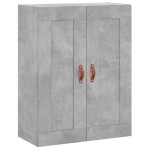 vidaXL Dulap înalt, gri beton, 69,5x34x180, lemn compozit