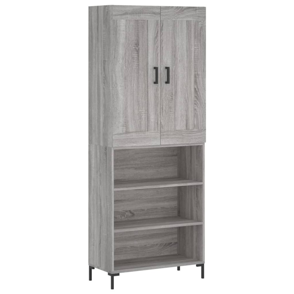 vidaXL Dulap înalt, gri sonoma, 69,5x34x180 cm, lemn compozit
