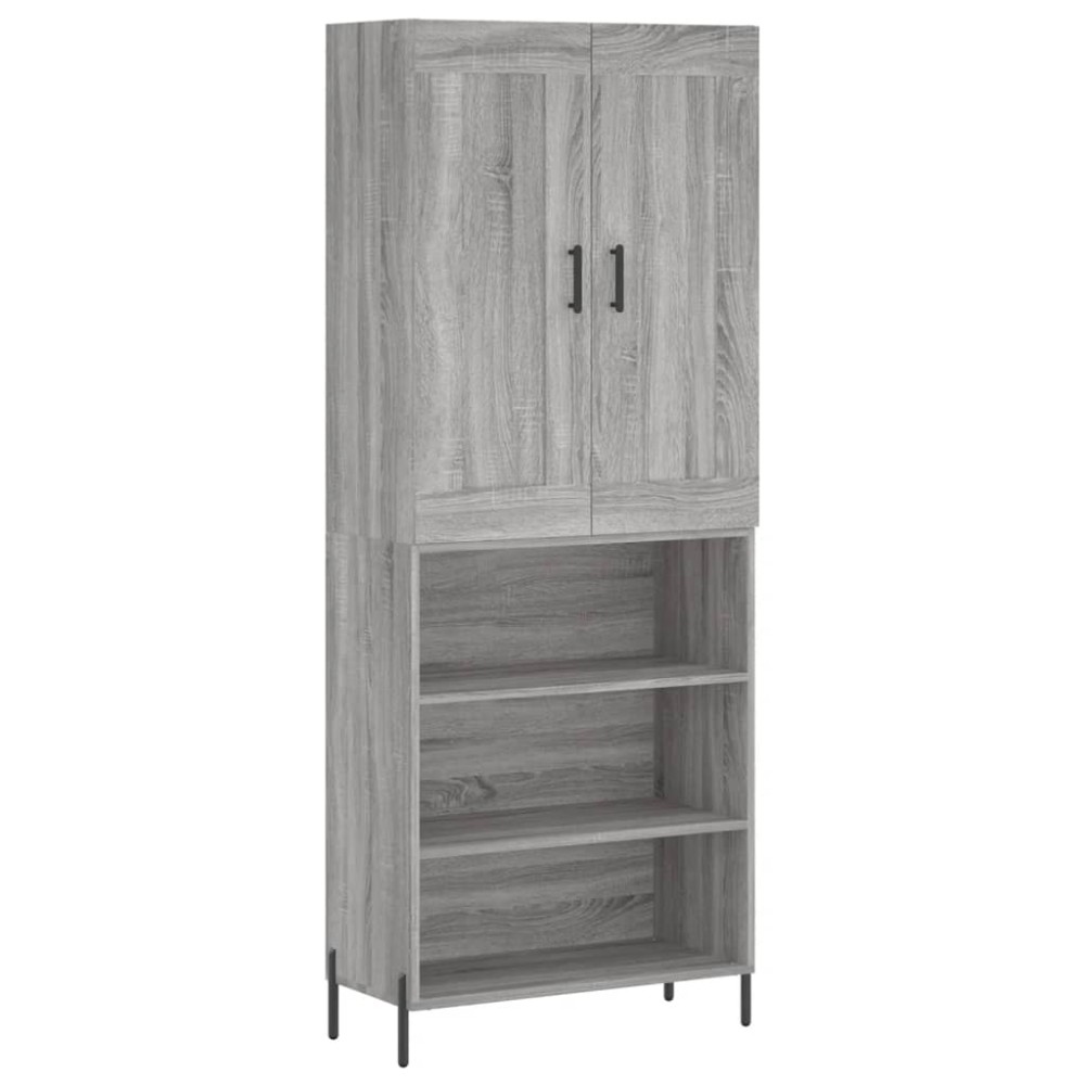 vidaXL Dulap înalt, gri sonoma, 69,5x34x180 cm, lemn compozit