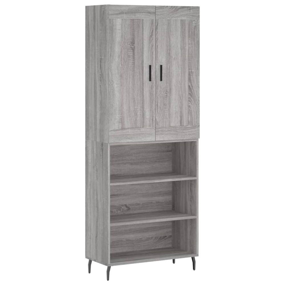 vidaXL Dulap înalt, gri sonoma, 69,5x34x180 cm, lemn compozit