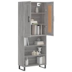 vidaXL Dulap înalt, gri sonoma, 69,5x34x180 cm, lemn compozit