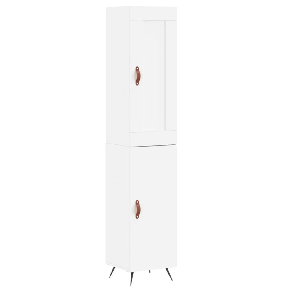 vidaXL Dulap înalt, alb, 34,5x34x180 cm, lemn prelucrat