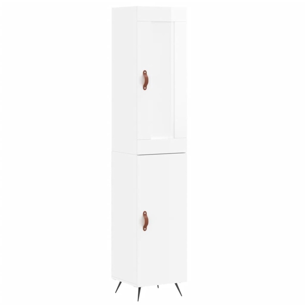 vidaXL Dulap înalt, alb extralucios, 34,5x34x180 cm, lemn prelucrat