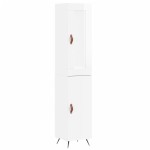 vidaXL Dulap înalt, alb extralucios, 34,5x34x180 cm, lemn prelucrat vidaXL Dulap înalt, alb extralucios, 34,5x34x180 cm, lemn prelucrat