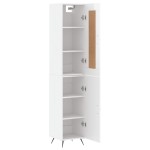 vidaXL Dulap înalt, alb extralucios, 34,5x34x180 cm, lemn prelucrat vidaXL Dulap înalt, alb extralucios, 34,5x34x180 cm, lemn prelucrat