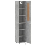 vidaXL Dulap înalt, gri beton, 34,5x34x180 cm, lemn prelucrat vidaXL Dulap înalt, gri beton, 34,5x34x180 cm, lemn prelucrat