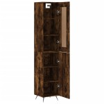 vidaXL Dulap înalt, stejar fumuriu, 34,5x34x180 cm, lemn prelucrat