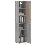 vidaXL Dulap înalt, gri sonoma, 34,5x34x180 cm, lemn prelucrat