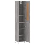 vidaXL Dulap înalt, gri sonoma, 34,5x34x180 cm, lemn prelucrat