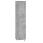 vidaXL Dulap înalt, gri beton, 34,5x34x180 cm, lemn prelucrat vidaXL Dulap înalt, gri beton, 34,5x34x180 cm, lemn prelucrat