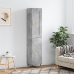 vidaXL Dulap înalt, gri beton, 34,5x34x180 cm, lemn prelucrat vidaXL Dulap înalt, gri beton, 34,5x34x180 cm, lemn prelucrat