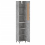 vidaXL Dulap înalt, gri beton, 34,5x34x180 cm, lemn prelucrat vidaXL Dulap înalt, gri beton, 34,5x34x180 cm, lemn prelucrat