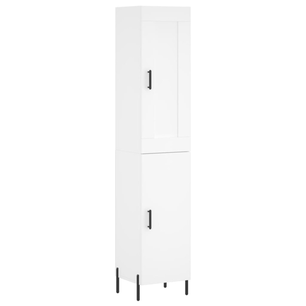 vidaXL Dulap înalt, alb, 34,5x34x180 cm, lemn prelucrat