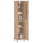 vidaXL Dulap înalt, stejar sonoma, 34,5x34x180 cm, lemn prelucrat