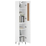 vidaXL Dulap înalt, alb, 34,5x34x180 cm, lemn prelucrat vidaXL Dulap înalt, alb, 34,5x34x180 cm, lemn prelucrat