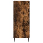 vidaXL Dulap înalt, stejar fumuriu, 34,5x34x180 cm, lemn prelucrat