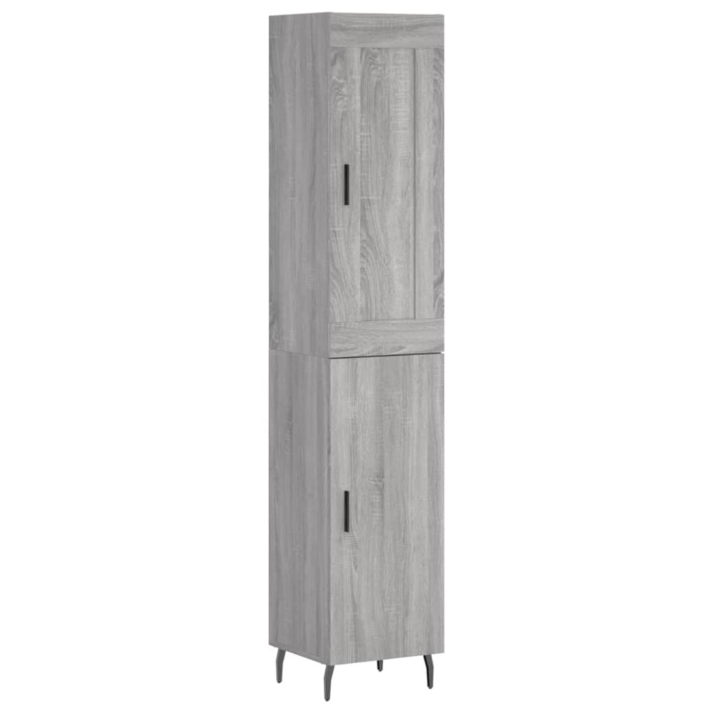 vidaXL Dulap înalt, gri sonoma, 34,5x34x180 cm, lemn prelucrat