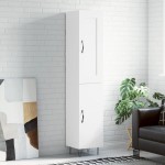 vidaXL Dulap înalt, alb, 34,5x34x180 cm, lemn prelucrat vidaXL Dulap înalt, alb, 34,5x34x180 cm, lemn prelucrat