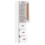 vidaXL Dulap înalt, alb extralucios, 34,5x34x180 cm, lemn prelucrat vidaXL Dulap înalt, alb extralucios, 34,5x34x180 cm, lemn prelucrat