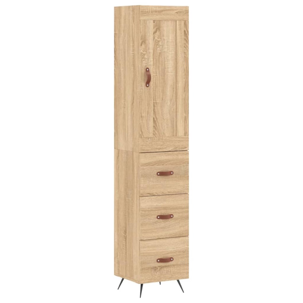 vidaXL Dulap înalt, stejar sonoma, 34,5x34x180 cm, lemn prelucrat
