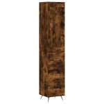 vidaXL Dulap înalt, stejar fumuriu, 34,5x34x180 cm, lemn prelucrat