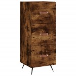 vidaXL Dulap înalt, stejar fumuriu, 34,5x34x180 cm, lemn prelucrat