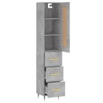vidaXL Dulap înalt, gri beton, 34,5x34x180 cm, lemn prelucrat vidaXL Dulap înalt, gri beton, 34,5x34x180 cm, lemn prelucrat