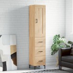 vidaXL Dulap înalt, stejar sonoma, 34,5x34x180 cm, lemn prelucrat