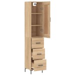vidaXL Dulap înalt, stejar sonoma, 34,5x34x180 cm, lemn prelucrat
