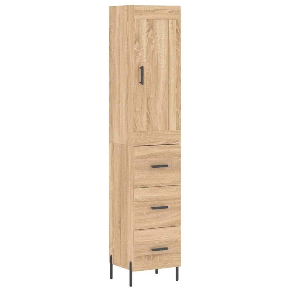 vidaXL Dulap înalt, stejar sonoma, 34,5x34x180 cm, lemn prelucrat