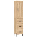 vidaXL Dulap înalt, stejar sonoma, 34,5x34x180 cm, lemn prelucrat