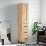 vidaXL Dulap înalt, stejar sonoma, 34,5x34x180 cm, lemn prelucrat