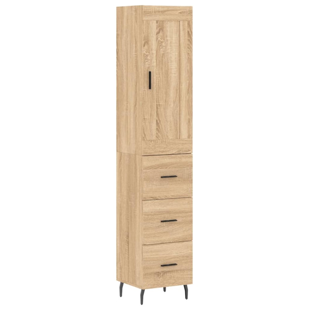 vidaXL Dulap înalt, stejar sonoma, 34,5x34x180 cm, lemn prelucrat