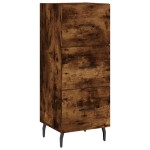 vidaXL Dulap înalt, stejar fumuriu, 34,5x34x180 cm, lemn prelucrat